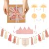 1st Birthday High Chair Decorations First Birthday High Chair Banner for Photo Booth Props (Pink) view 4