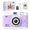 50.0 Mega Pixels Kids Camera for 5-13 Year Old Girls Boys with WiFi,MP3,Video Recording,Children Digital Selfie Video Camcorder 1080P Dual Lens 2.4 Inch HD,32G TF Card (Purple) view 1