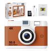 50.0 Mega Pixels Kids Camera for 5-13 Year Old Girls Boys with WiFi,MP3,Video Recording,Children Digital Selfie Video Camcorder 1080P Dual Lens 2.4 Inch HD,32G TF Card (Brown) view 1