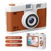 50.0 Mega Pixels Kids Camera for 5-13 Year Old Girls Boys with WiFi,MP3,Video Recording,Children Digital Selfie Video Camcorder 1080P Dual Lens 2.4 Inch HD,32G TF Card (Brown) view 2