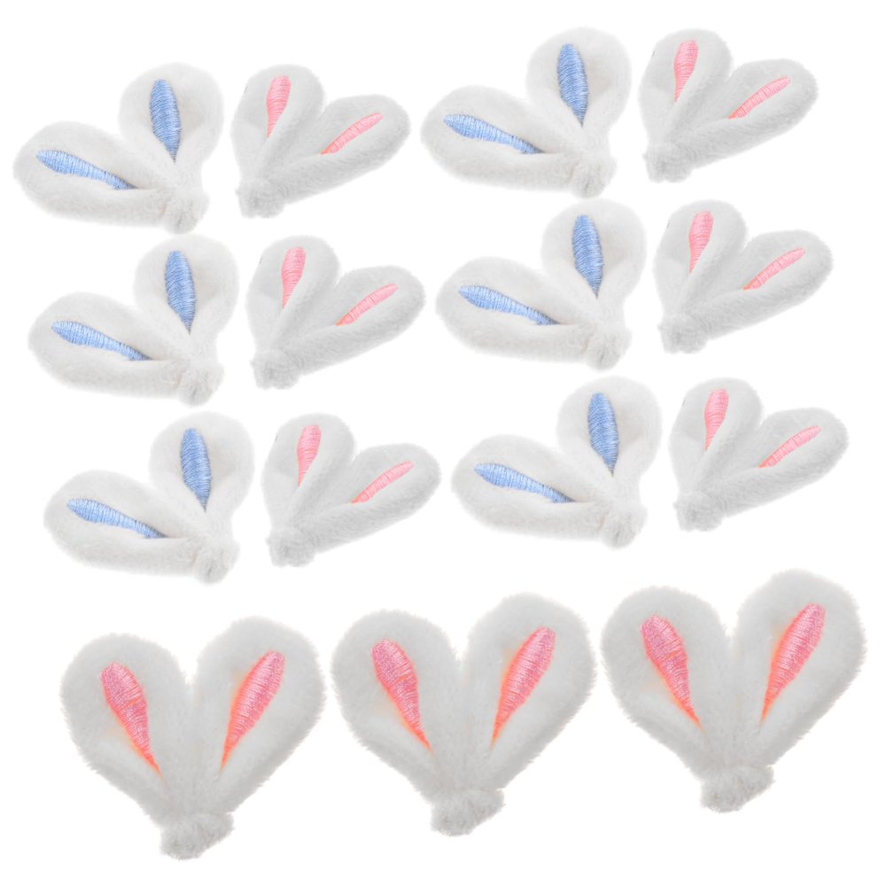 CHILDWEET 20pcs Rabbit Ears Hair Accessories Bunny Ears Craft Small Hair Elastics Accessory Stick Bunny Headband Little Tails Mini Bunny Rabbit Ears Guinea Pig Tunnel Hat Bunny Leash Plush