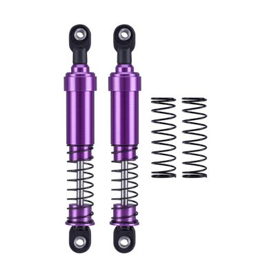 1/10 rc crawler shocks,75mm-115mm optional Big Bore Shocks with Oil Filled for LCG Cheater Rigs Capra SCX10 TRX4 Gspeed V4 Elem ent Comp Builds (Purple 95mm 2pcs)