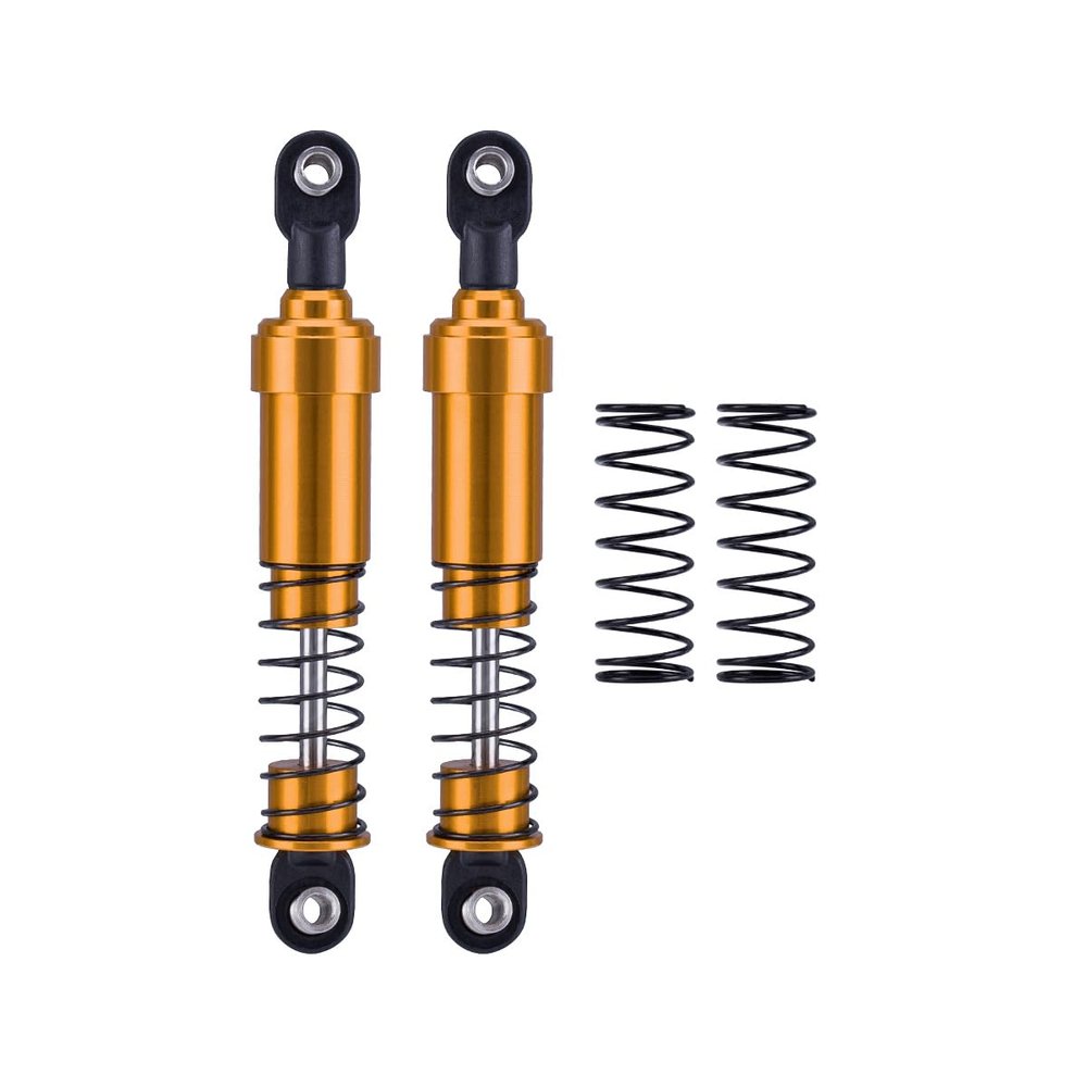 1/10 rc crawler shocks,75mm-115mm optional Big Bore Shocks with Oil Filled for LCG Cheater Rigs Capra SCX10 TRX4 Gspeed V4 Elem ent Comp Builds (Gold 95mm 2pcs)