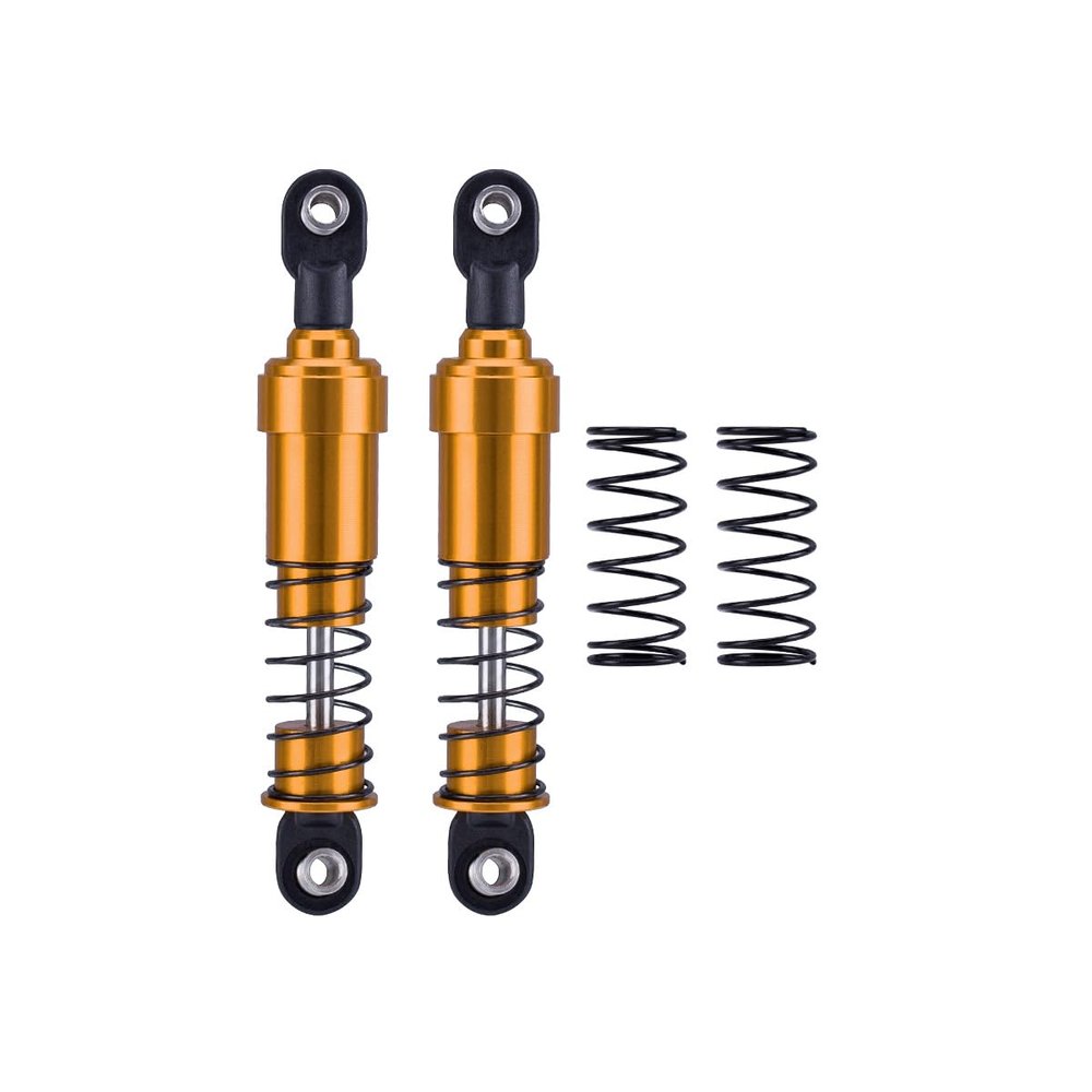 1/10 rc crawler shocks,75mm-115mm optional Big Bore Shocks with Oil Filled for LCG Cheater Rigs Capra SCX10 TRX4 Gspeed V4 Elem ent Comp Builds (Gold 85mm 2pcs)
