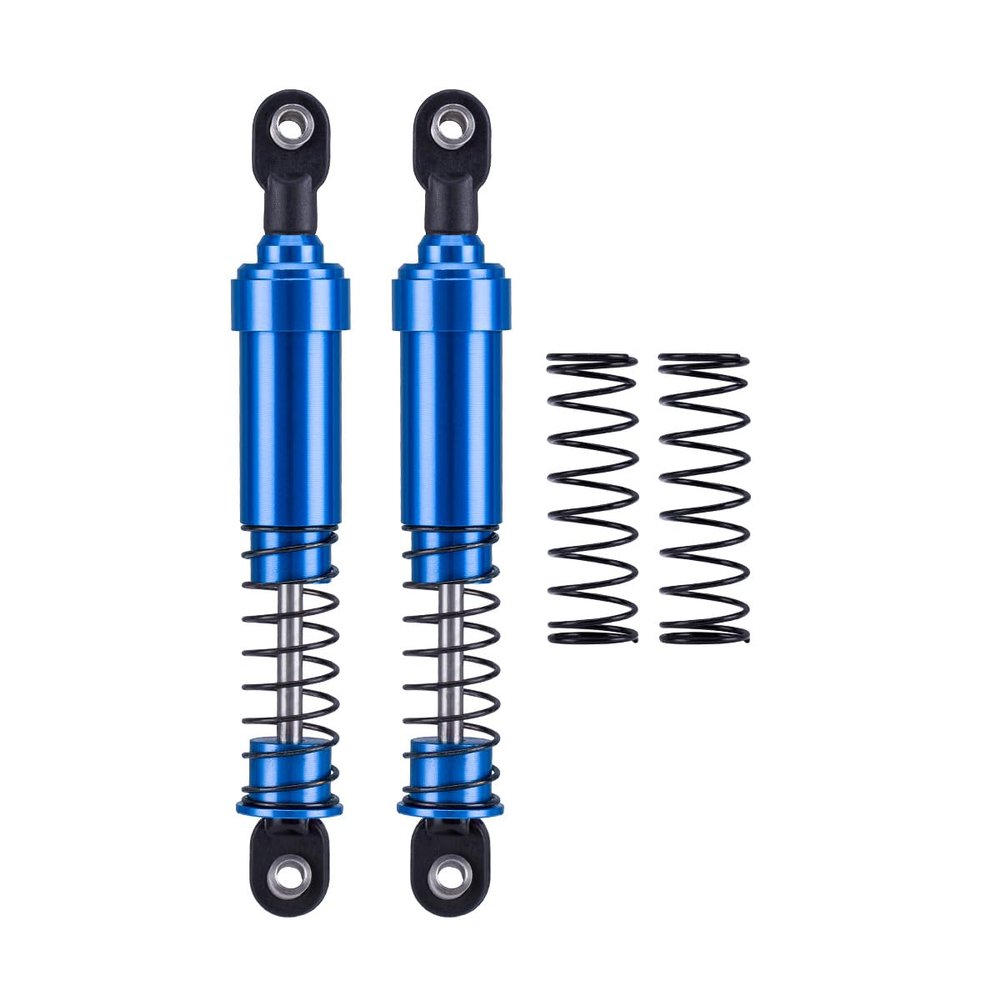 1/10 rc crawler shocks,75mm-115mm optional Big Bore Shocks with Oil Filled for LCG Cheater Rigs Capra SCX10 TRX4 Gspeed V4 Elem ent Comp Builds (Blue 105mm 2pcs)