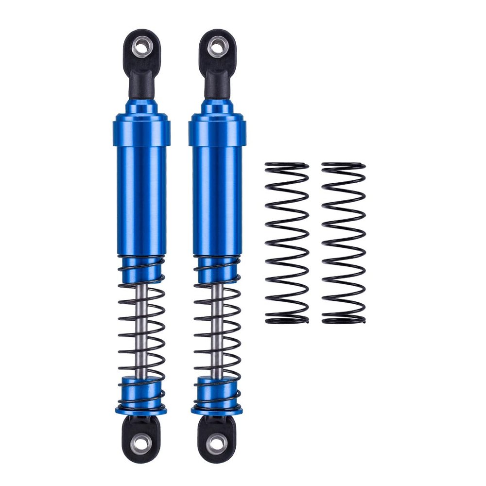 1/10 rc crawler shocks,75mm-115mm optional Big Bore Shocks with Oil Filled for LCG Cheater Rigs Capra SCX10 TRX4 Gspeed V4 Elem ent Comp Builds (Blue 115mm 2pcs)
