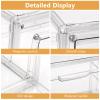 4 Tiers Clear Ddisplay Cases for Collectibles, Acrylic Storage Organizers Box with Magnetic Door, Desktop Clear Showcase with 3 Adjustable Divider Storage Box for Action Figure view 2