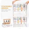 4 Tiers Clear Ddisplay Cases for Collectibles, Acrylic Storage Organizers Box with Magnetic Door, Desktop Clear Showcase with 3 Adjustable Divider Storage Box for Action Figure view 4