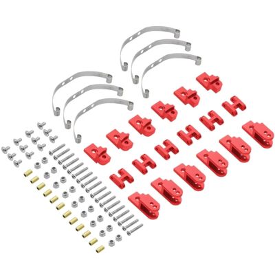 MIXVZARF RC Upgrade Accessories for JJRC Q60 Q63 Q75 for WPL B16 B36 1/16 6WD 6X6 Steel Shock Absorber Suspension Leaf Springs Modification RC Car Upgrade Parts Accessories(Red)