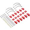 MIXVZARF RC Upgrade Accessories for JJRC Q60 Q63 Q75 for WPL B16 B36 1/16 6WD 6X6 Steel Shock Absorber Suspension Leaf Springs Modification RC Car Upgrade Parts Accessories(Red) view 1