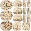 120 Pcs of Cowboy Party Supplies, Western Competitive Party Supplies, Cowboy Birthday Party Decorations, Plates, Tissues, Cups, Western Themed Tableware, Can be Used By 30 People view 1