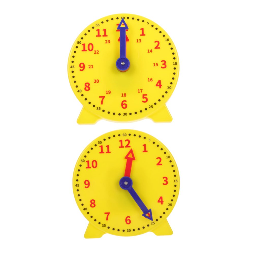 Garneck Learning Time Clock for Boys and Girls 2pcs Boys and Girls Learning Clock Model Coordinated Eye-Hand Skills