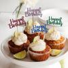 12 Pcs Glitter Happy Birthday Cupcake Toppers, 4.7-inch Multicolour Cupcake Toppers, Anniversary or Birthday Party Cupcake Decoration view 3