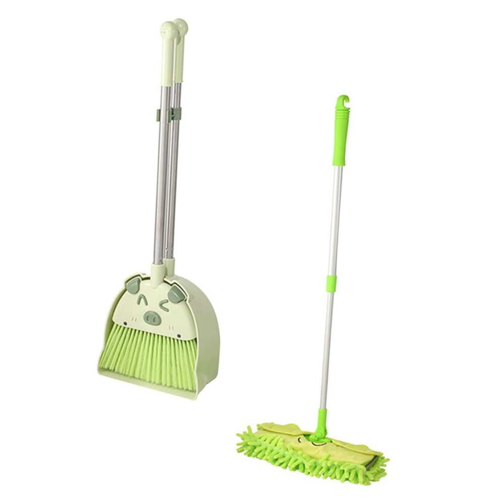 GRIRIW Boys and Girls's Cleaning Kit Broom Dustpan Mop Broom Toys for Toddlers Boys and Girls Cleaning Tools
