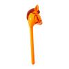 ToysCentral Basics Cartoon Horse Stick Toy for Themed Celebrations, Portable Blowing Up Accessory, Orange view 1