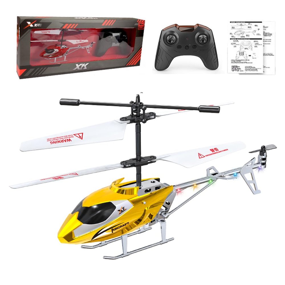 Actualia Remote Control Helicopter with LED Lights, 2.5CH RC Helicopter with Gyroscope Stabilization, RC Aircraft Model Gift for Adult & Beginners