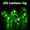 NUDALA 24 Pack Green Light Up Star Rings Glow in the Dark Party Flashing LED Jelly Finger Rings for St. Patrick's Day, Halloween,Christmas,Concert,Goodie Bag Fillers,Raves view 3