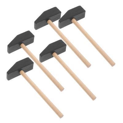 BESPORTBLE 5pcs Boys and Girls Mini Craft Hammer Toys Wooden Hammer Toys for Toddlers Safe Mallet for Creative Play and Building Blocks