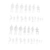 ULTECHNOVO 50pcs Unpainted White Man Model Miniature People for DIY Landscape Decor view 1