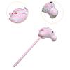 ToysCentral Basics Handcrafted Plush Horse Riding Stick for Kids Performance and Halloween, Pink view 3