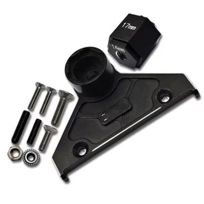 RC Car Repair Kit for Axial 1/6 for Scx6 for Jeep for Jlu for Wrangler 4wd for AXI05000T1 Rc Car Part Metal Spare Tire Mount Base Decoration RC Car Accessories(Black)