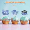 2025 Graduation Cake Card Insertions 40Pcs Blue Graduation Party Decorations for Celebrating Season view 2