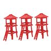 Veemoon 3pcs Plastic Observation Tower Model Kit Realistic House for Diorama and Sand Table Decoration High-Temperature Resistant Miniature Scenery Accessory view 1
