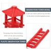 Veemoon 3pcs Plastic Observation Tower Model Kit Realistic House for Diorama and Sand Table Decoration High-Temperature Resistant Miniature Scenery Accessory view 3