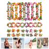 ULTECHNOVO Hawaii Lei Kit Flower Necklace Headband Bracelet Options Hawaiian Decor for Parties Dance Beach Events view 2