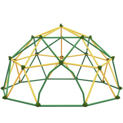 BKNROIHB 12ft Geometric Dome Climber Play Center for Kids - Rust & UV Resistant Steel - Supports 1000 LBS(Green Yellow)