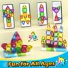 Coodoo Magnetic Tiles for Kids Ages 4-8 Toddler Toys Magnetic Blocks Building Toy STEM Outdoor Kids Toys Gift for Boys & Girls 3+ Year Old, Pocket-Sized Mini Tiles for Classroom Must Haves view 2