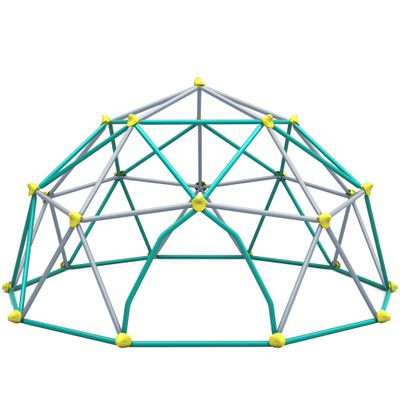 BKNROIHB 12ft Geometric Dome Climber Play Center for Kids - Rust & UV Resistant Steel - Supports 1000 LBS(Gray)