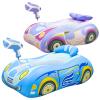 2 Pack Automatic Water Gun with Toddler Pool Float, Inflatable Car Baby Pool Swimming Float, Pool Toys for Girls Boys Kids (Blue + Purple) view 1