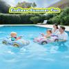 2 Pack Automatic Water Gun with Toddler Pool Float, Inflatable Car Baby Pool Swimming Float, Pool Toys for Girls Boys Kids (Blue + Purple) view 2