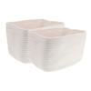 ABOOFAN 2pcs Rope Basket Handles for Laundry Bins Boho Style Decorative Storage Baskets Space-saving Foldable Design view 1