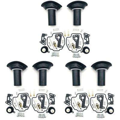 6X Carburetor Repair Kit for Yamaha Virago XV535 1990-2001 XV 535 Plunger Diaphragm - (Color: Yellow)