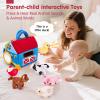 hahaland Baby Toys 6-12 Months - Surprise Barn with Stuffed Farm Animals with Real Sounds - Montessori Toys for 6 Month Old Baby 1 Year Old Boy Girl Gifts Toddlers Sensory Toy Easter Basket Stuffers view 4