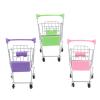 BRIGHTFUFU 3Pcs Mini Shopping Cart for Pretend Play Trolley Pink Purple and Green Grocery Cart for Role Play and Makeup Storage view 1