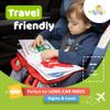 deMoca Busy Book for Toddlers 1-3, Quiet Montessori Airplane Activity Book, Travel Learning Toy Board for 1 Year Old, Gift for Boys and Girls (Red) view 2