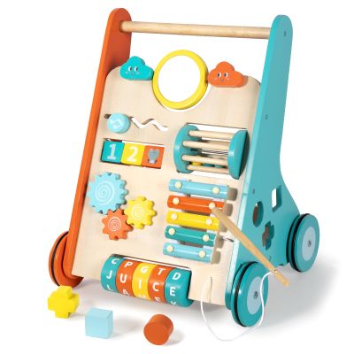 BAUTIA Wooden Baby Walker, Montessori Walker for Babies 12 Months, Push Walking Toys for 1 Year Old Learning to Walk