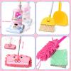 TUZT Kids Cleaning Toys Playset for Ages 2-4, Compact 6-Piece Pretend Vacuum with Light & Sound (No Suction), Animal Broom Mop Set for Toddlers, Apartment-Friendly Educational Role Play Gift view 3