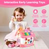 Toddler Girl Toys for 1 Year Old, Montessori Toys for 1 Year Old Girl Birthday Gift, 8 In 1 Pink Baby Musical Learning House with Sound Light Music, Creative Gifts for Baby Toys 6-12 18 Months view 4