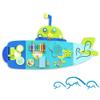 BlueWood Pikler Triangle Set 7in1 Foldable Baby Climbing Wooden Toys, Submarine Wall Busy Board Panels view 2