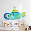 BlueWood Pikler Triangle Set 7in1 Foldable Baby Climbing Wooden Toys, Submarine Wall Busy Board Panels view 3