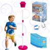 Bubble Machine Maker Stand, Rechargeable Bubble Tiki Torch Machine Adjustable Height 48 inch Bubble Blower Machine for Parties Wedding Birthday Outdoor Garden Lamp -10 Bubble Water view 1