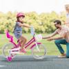 HONEY JOY Kids Bike, 12 14 16 18 Inch Girls Bike w/Training Wheels, Doll Seat, Streamers, Handbrake & Coaster Brake, Fully Enclosed Chain, Princess Style Children Bike (16 Inch, Pink) view 2