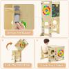 4-in-1 Toddler Standing Tower,Foldable Standing Tower with Blackboard and Wooden Learning Clock,Toddler Kitchen Stool Helper for Kids,Wooden Kids Kitchen Step Stool view 3
