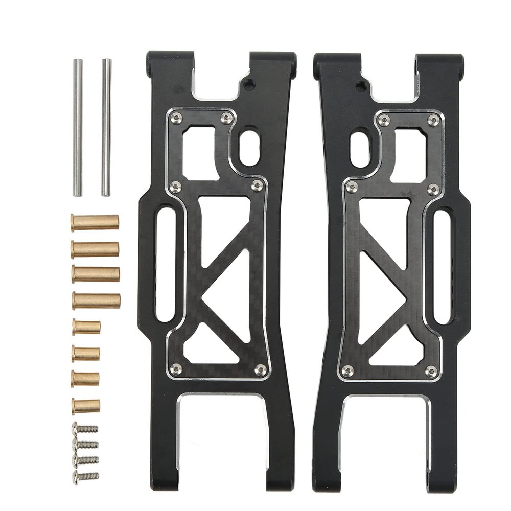 EVTSCAN RC Front Swing Arm High Strength Shock Absorption Suspension RC Arm Sledge 1/8 Truck 95076 4 (Black)