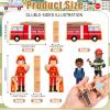 Blosssound 40 Pcs Wooden Community Helpers Toys Wooden Cars Set Wood People Figures Multicultural Career Wood Blocks for Preschool Classroom Diversity Play Games Educational Activity Supplies view 2