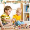 Blosssound 40 Pcs Wooden Community Helpers Toys Wooden Cars Set Wood People Figures Multicultural Career Wood Blocks for Preschool Classroom Diversity Play Games Educational Activity Supplies view 4